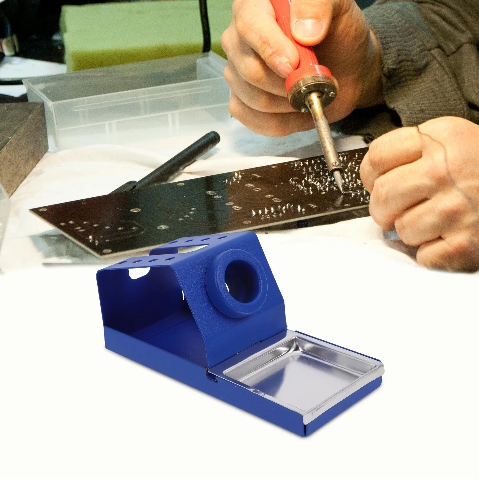 Estación de Metal de mesa para reparación electrónica Diy, estación práctica, soporte de hierro, soporte de mesa para soldar, soldadura para bricolaje