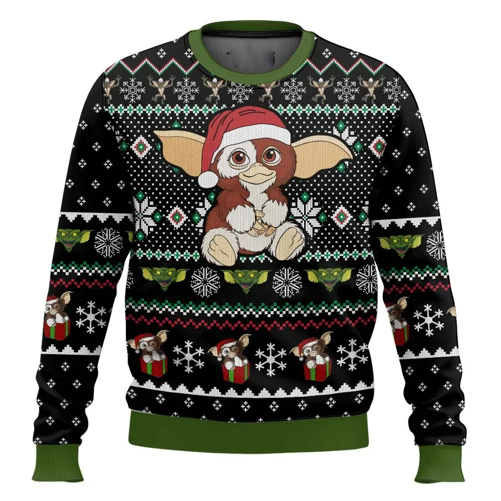 

2026 Gremlins Autumn/Winter 3D Printed Ugly Christmas Sweater Men's and Women's Hoodies Couple Christmas Party Casual Clothing