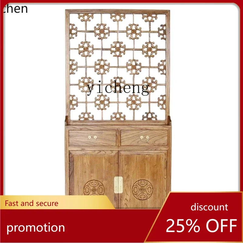 

ZMLDouble-Sided Hall Cabinet Hallway Ancient and Modern Log Home Shoe Cabinet Hall Cabinet