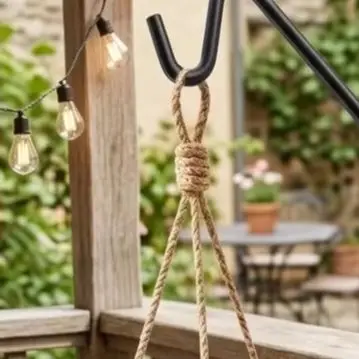 2pcs Rust Proof= Steel Railing Plant Hanger 31 Inch Long Arm Deck Hooks For Hanging Baskets= Bird Feeders Patio Decorations