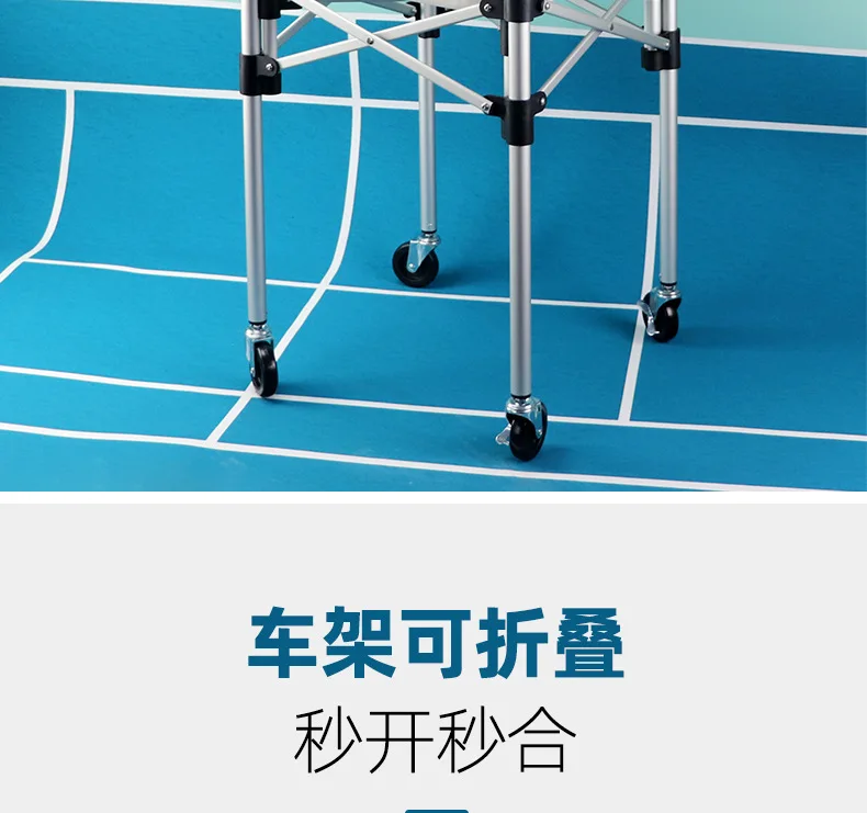 عربة تدريب محمولة قابلة للسحب بسعة كبيرة، سلة بيك اب بعجلات قابلة للطي وقابلة للإزالة