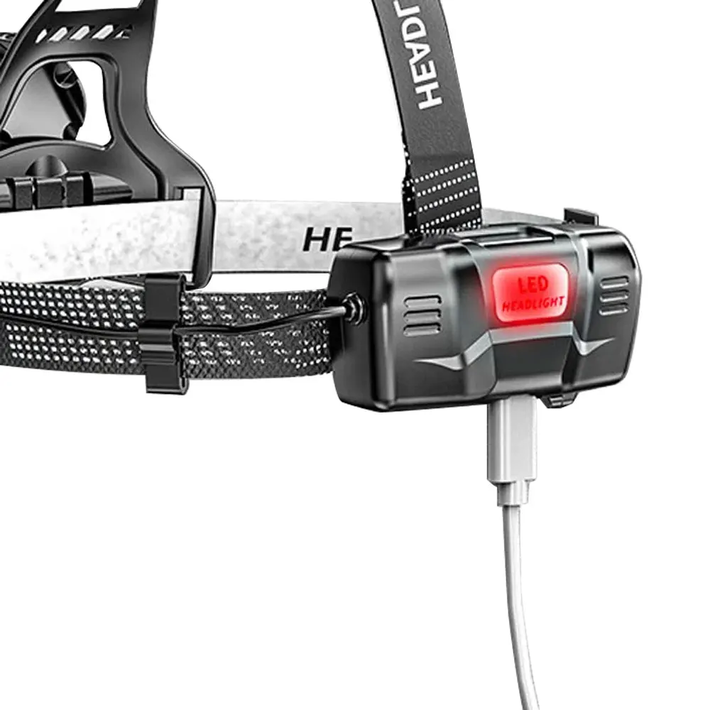 High Powerful Zoomable Sensor Headlamp Super Bright Outdoor Headlight torch Flashlight USB 18650 Flash Lamp Fishing Light