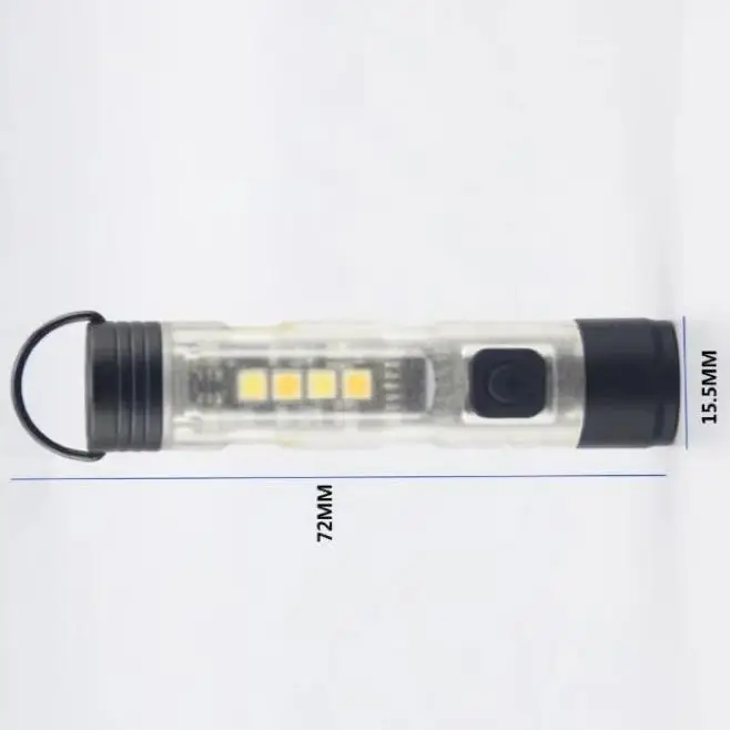 

Мини-брелок-фонарик Type-C с быстрой зарядкой, лампа с магнитом, многофункциональный предупреждающий фонарик для кемпинга
