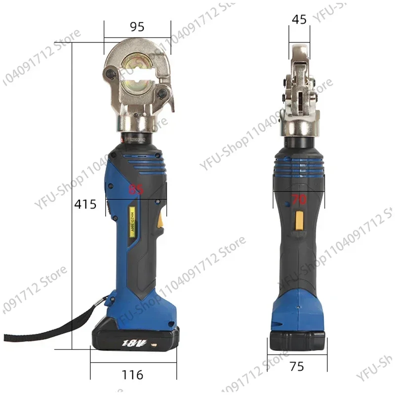 7T Portable electric hydraulic crimping pliers copper and aluminum wire crimping tool battery pipe joint tool