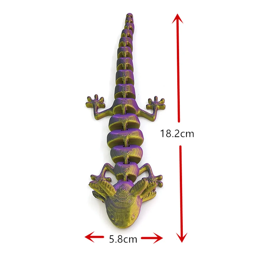 3D Gedruckt Spielzeug Salamander Figuren Modell Multi-gelenk Bewegliche Ornament Dekorative Desktop Kreativität Neuheit Kinder Geschenke Spielzeug