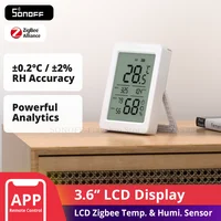 SONOFF SNZB-02DR2 AirGuard TH 3,6 ''LCD Zigbee Sensor de temperatura y humedad aplicación monitoreo funciona con Apple Home a través de Matter Bridge