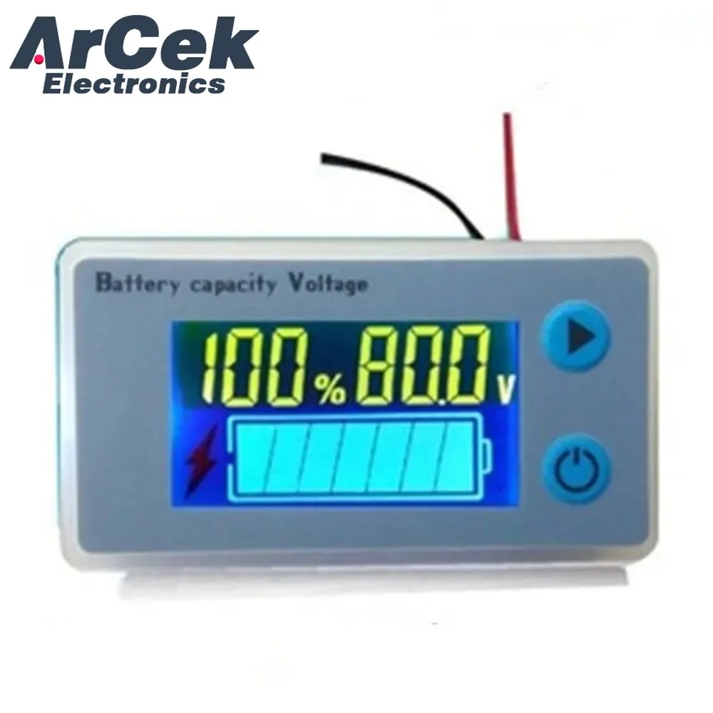 3S 4S 6S 7S Lithium Battery Capacity Indicator Power LCD Display Temperature Sensor Alarm 12V 16.8V 29.4V Lipo Meter JS-C33