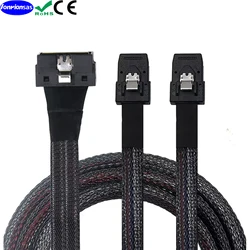 PCI-E Ultraport Slimline SAS 4.0 LP Low profile SFF-8654 8i 74pin  to 2X MINI SAS SFF-8087 36Pin Server internal connection