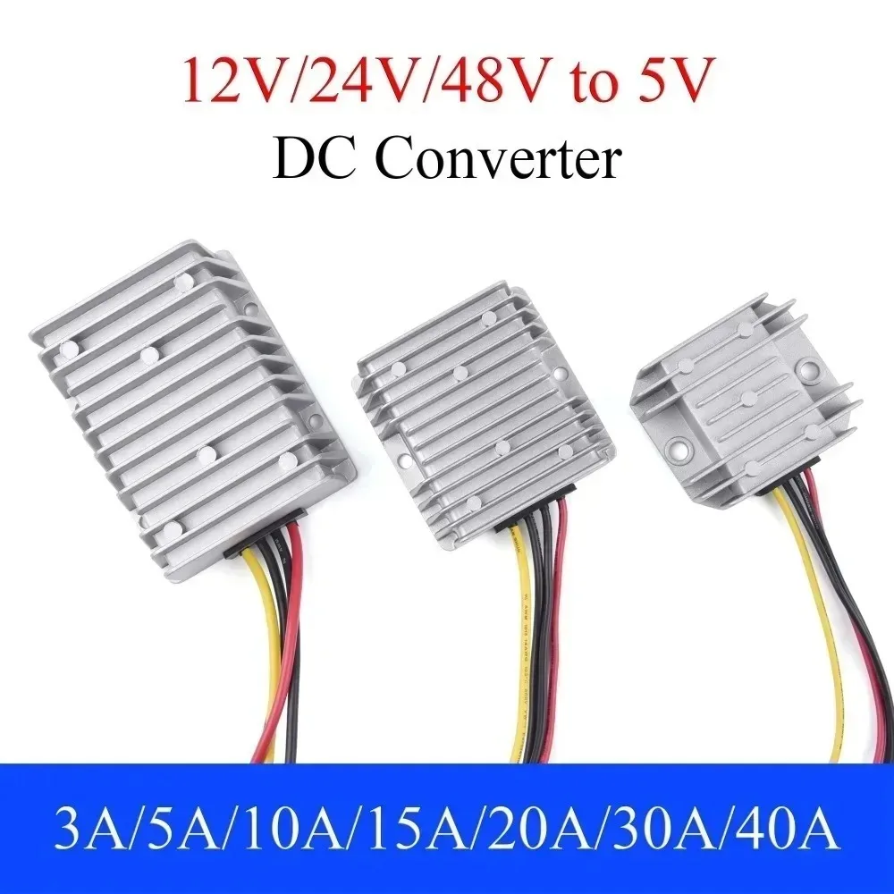 Buck Regulator Step Down Voltage Supply Module DC Power Converter 3A 5A 10A 15A 20A 30A 50A 40A For Car 12V/24V/48V to 5V