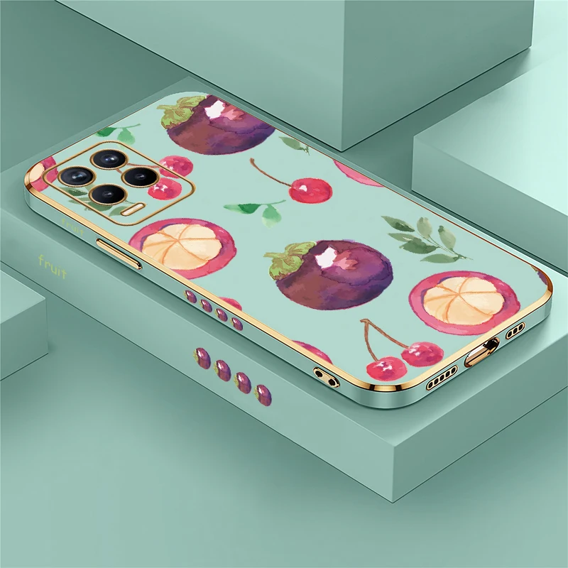 الفاخرة الفاكهة الليمون نمط جراب هاتف ل ممن لهم Realme 5 5i 5s 7 5G 6 برو 8i 7i 6i 8 برو لينة تصفيح سيليكون غطاء مقاوم للصدمات #1