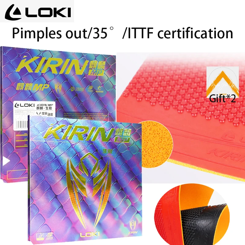 

Накладка для настольного тенниса LOKI Thunder God Pimples-Out 35 ° Резиновый лист для пинг-понга с предварительно настроенной губкой с длинными прыщами
