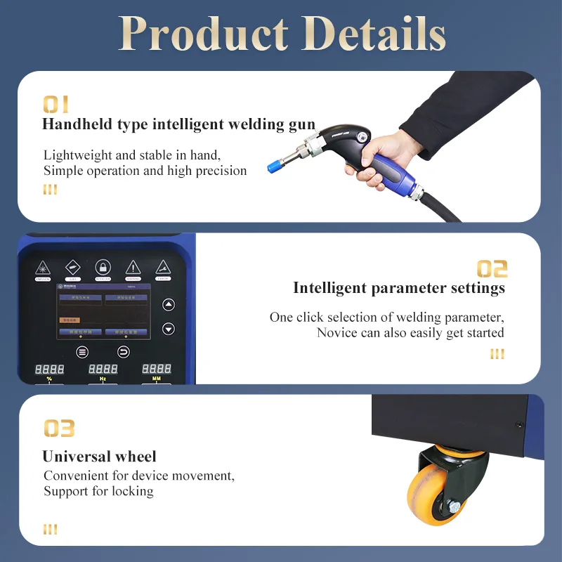 Saldatore portatile raffreddato ad aria 1000W 1500W 2000W portatile per utensili da cucina/saldatura di tubi in acciaio inossidabile
