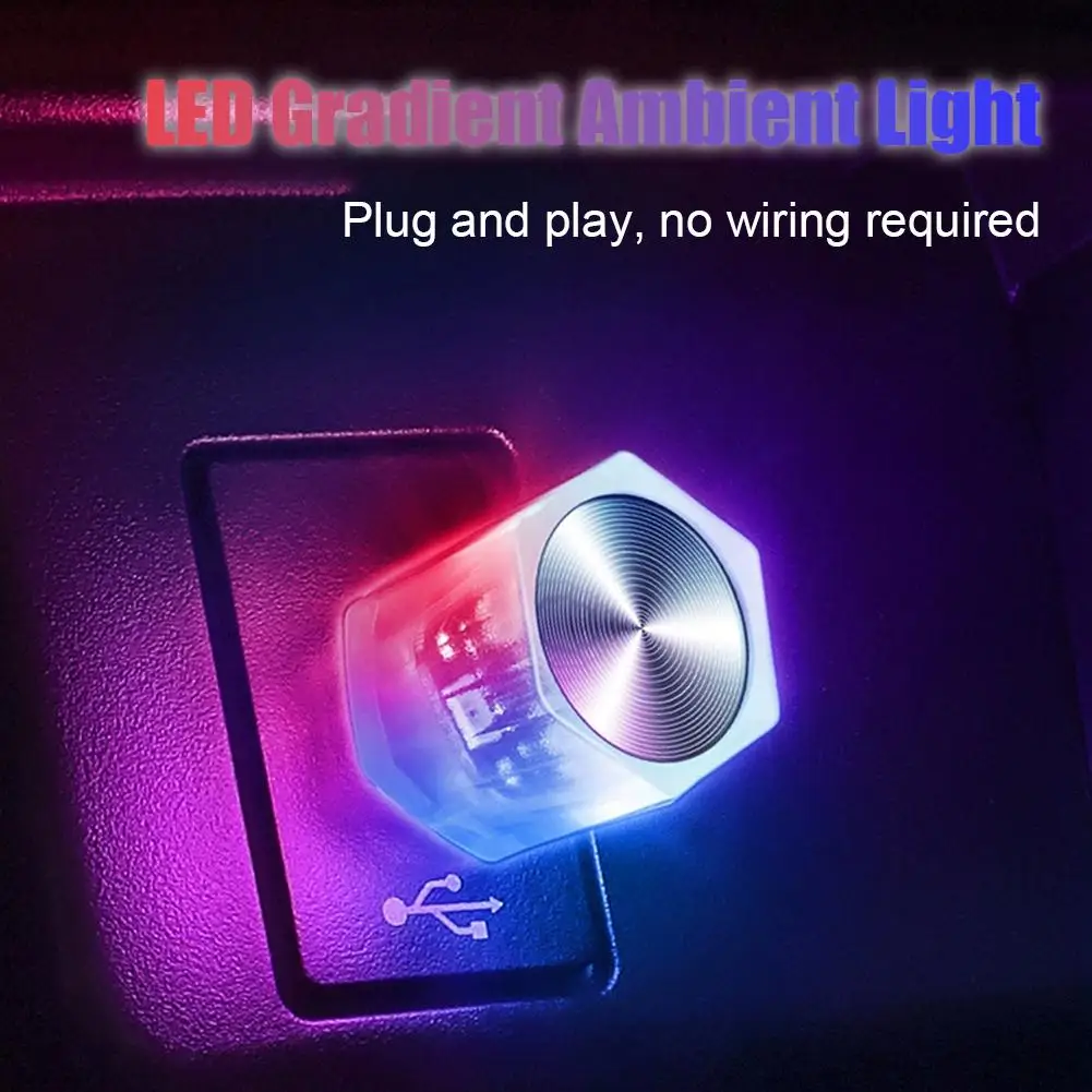 أضواء سيارة صغيرة محيطة التوصيل اللعب ضوء محمول USB بالطاقة LED ضوء الجو الداخلي الديكور ضوء للسيارة
