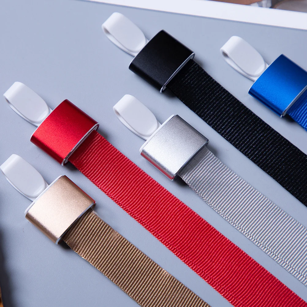 

5Pcs Metal Badge Lanyard 1.5cm Wide Comfortable Fabric Id Sling for Work Permit School Trip Events Neck Strap Holder
