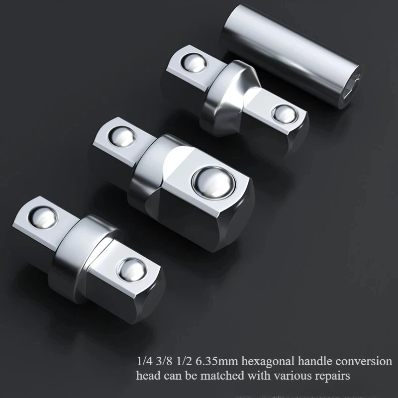 Dual Head Offset Extension Wrench Multi Functional Tool with 1/2 1/4 3/8 Drive Adapters Universal for Tight Spaces image 4