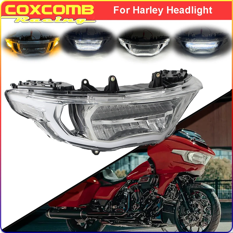 

For Harley CVO Road Glide FLTRXSE 2023-up ST FLTRXSTSE FLTRX LED Headlight Assembly DRL Turn Signal Front High Low Beam 2024-26