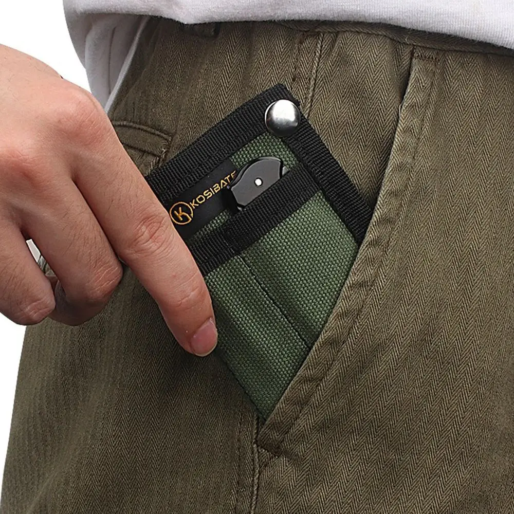 Tool Oxford Hiking Outdoor Coin Purse Foldable Large Capacity EDC Pouch Wallet Thin Compact Design Camping Storage Wallet Unisex