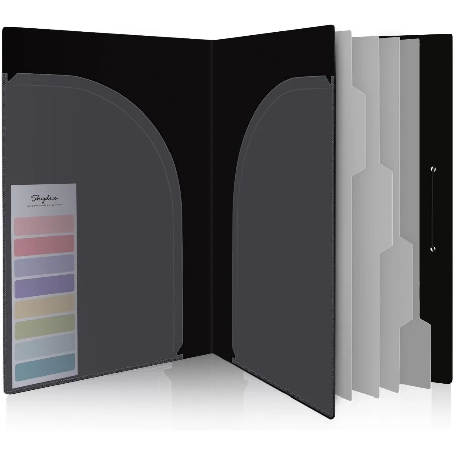 SKYDUE Accordeon Bestandsorganizer 5-pocket Uitbreidende bestandsmappen met zakken Documentorganizer Draagbare papieren organizer voor Sc