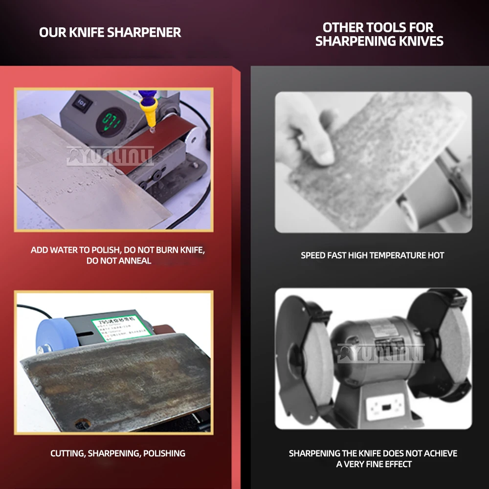 Water Cooled Knife Sharpening Machine Automatic Small Electric Water Frosting Belt Machine,Scissor Sharpener ,Knife Sharpener,