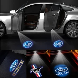 2pcs HD Led Welcome Light Car Door Projector Lamps For Ford ST Line Focus Mondeo Fiesta Kuga luces led para carro Accessories