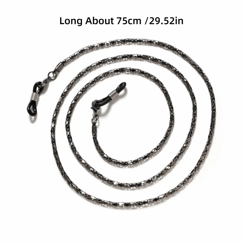 패션 미끄럼 방지 안경 체인 속이 빈 마스크 끈 안경 끈 금속 다이아몬드 비즈 독서 안경 체인 여성 남성용