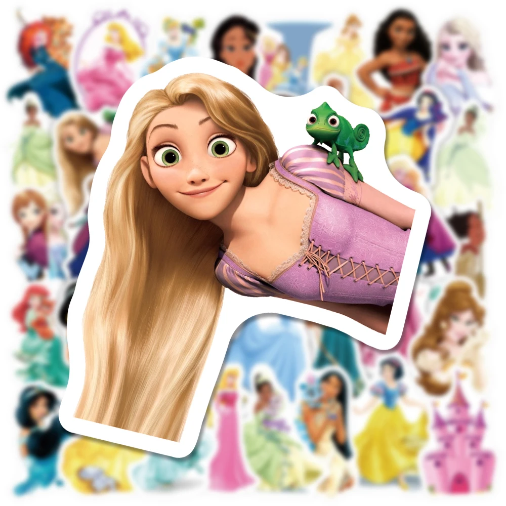 10/30/50pcs Disney Prinzessin Aufkleber gefroren Geschichte Ariel Belle Rapunzel Elsa Cartoon Aufkleber Aufkleber DIY Telefon Fall Laptop Tagebuch