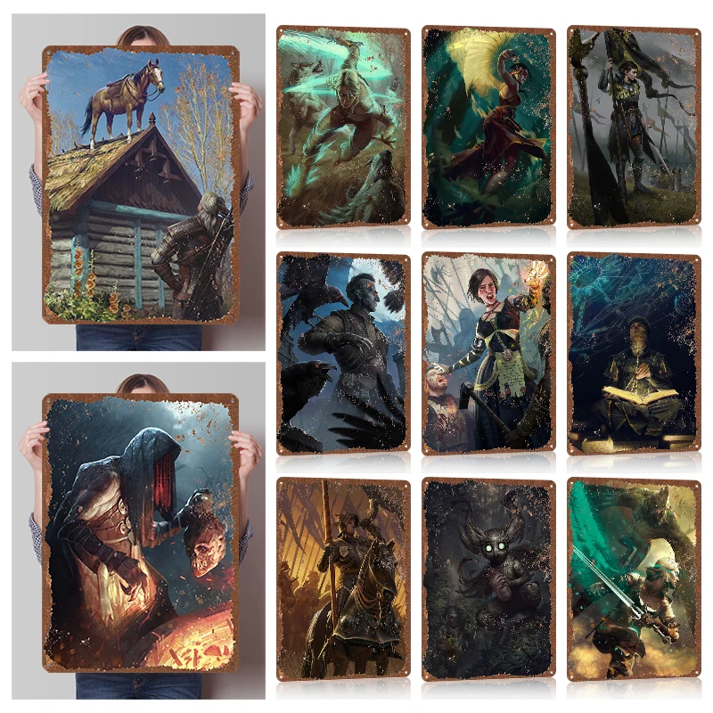 GGwent Tinplate Posters Customizable Wall Art Retro Vintage Metal Tin Signs for Bedroom Decoration Gaming Room Accessories House