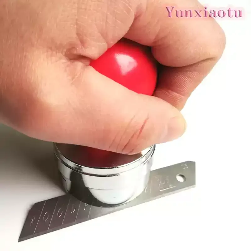 Manual woodworking trimmer red ball PVC blister film scraping knife bright chrome plated Youmu veneer knife for quick trimming