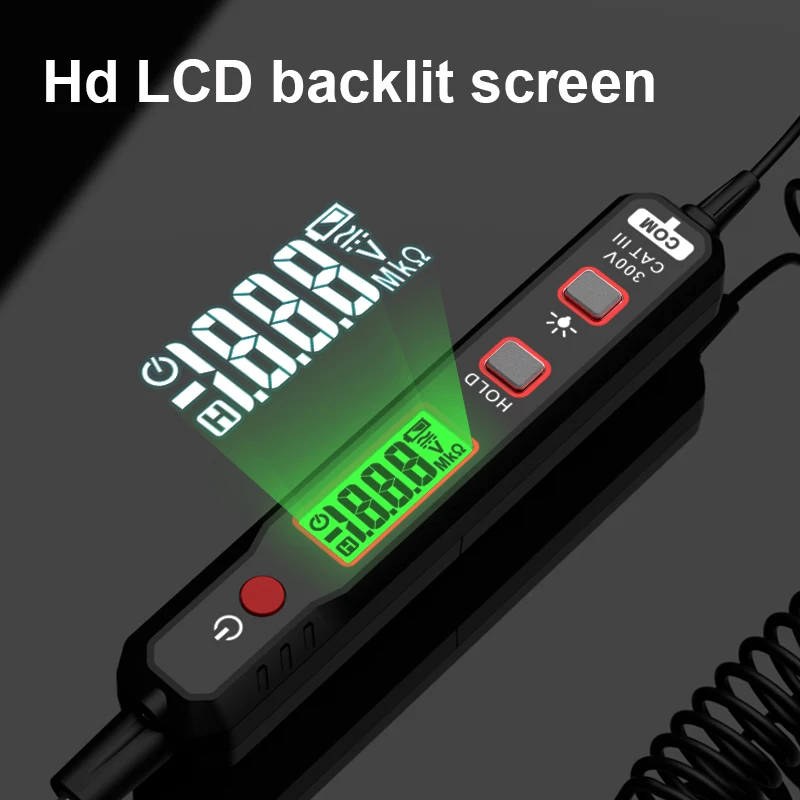 HT86A Car Voltage Detector Pen 100V Non-Contact Adjustable DC Voltage Backlight Tester Car Fault Maintenance Circuit Test Pen