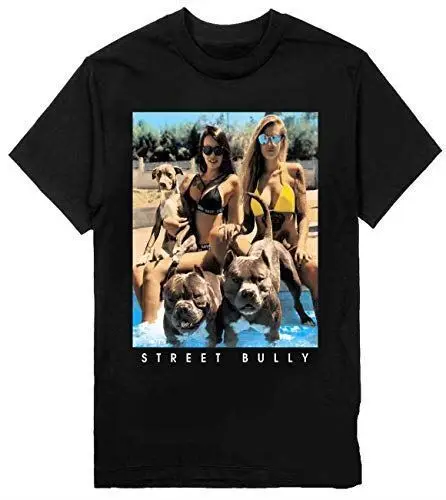 Mens Bully T-Shirt Dogs Printed On Shaka Wear Heavyweight T-Shirt High Quality 100%Cotton Short Sleeve