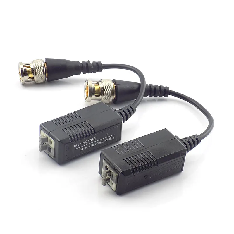 1pair UTP Video Balun Twisted CCTV Balun Passive Transceivers for 720P HD CVI/TVI/AHD Camera Male BNC to UTP CCTV Accessories C4