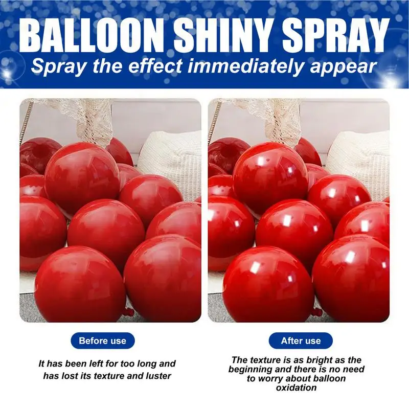 High Shine Spray For Latex Balloons Balloon Spray Shine For Elegant Gloss Finish Quick Drying High Shine 60g Based Brightener