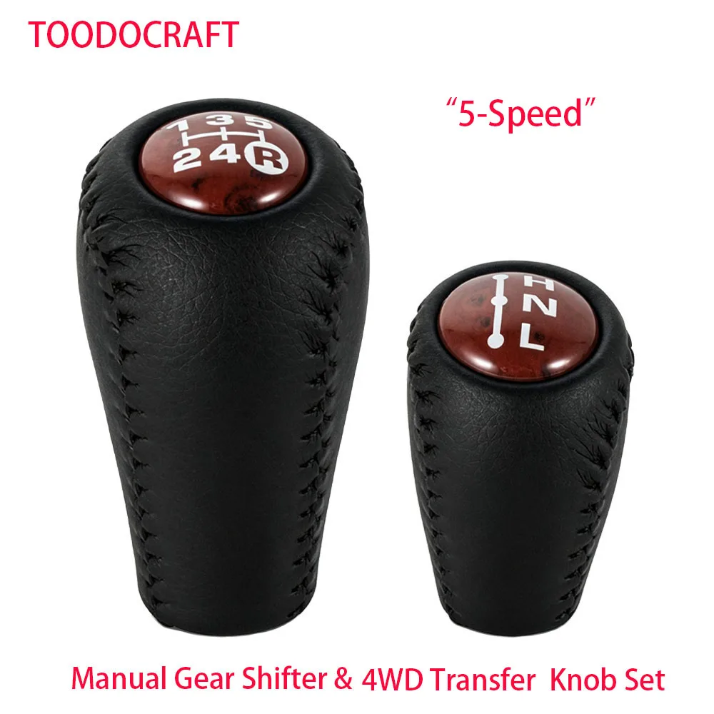 Manual Gear Shift Knob and 4WD Transfer Case Knob Set  for Toyota Land Cruiser Prado LC120