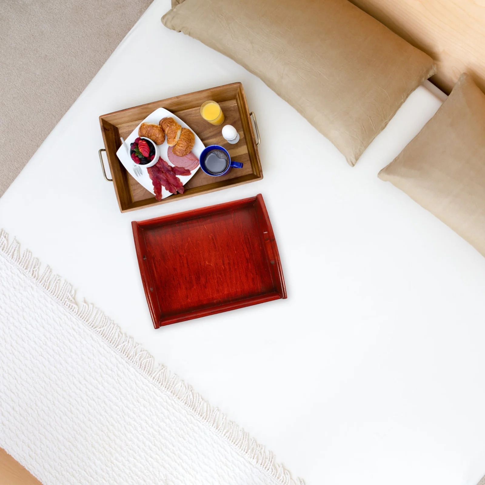 

Wooden Tray Red Sandalwood Multifunctional Safe Early Education Sorting Teaching Aid for Classroom Sensory Play Storage