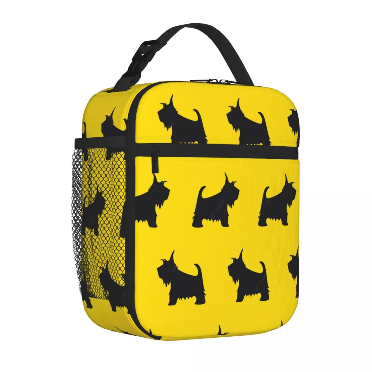Hot Sale Scottish Terrier Pattern 01 Neutral Tone School Lunch Bag Back To School Lunch Handbag