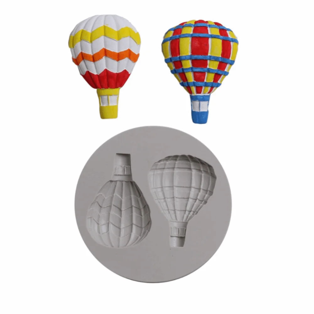 3PCS Silicone Hot Air Balloon Mold Non-Stick Multi-Cavity Hot Air Balloon Silicone Mold Easy Release Chocolate Candy Mold