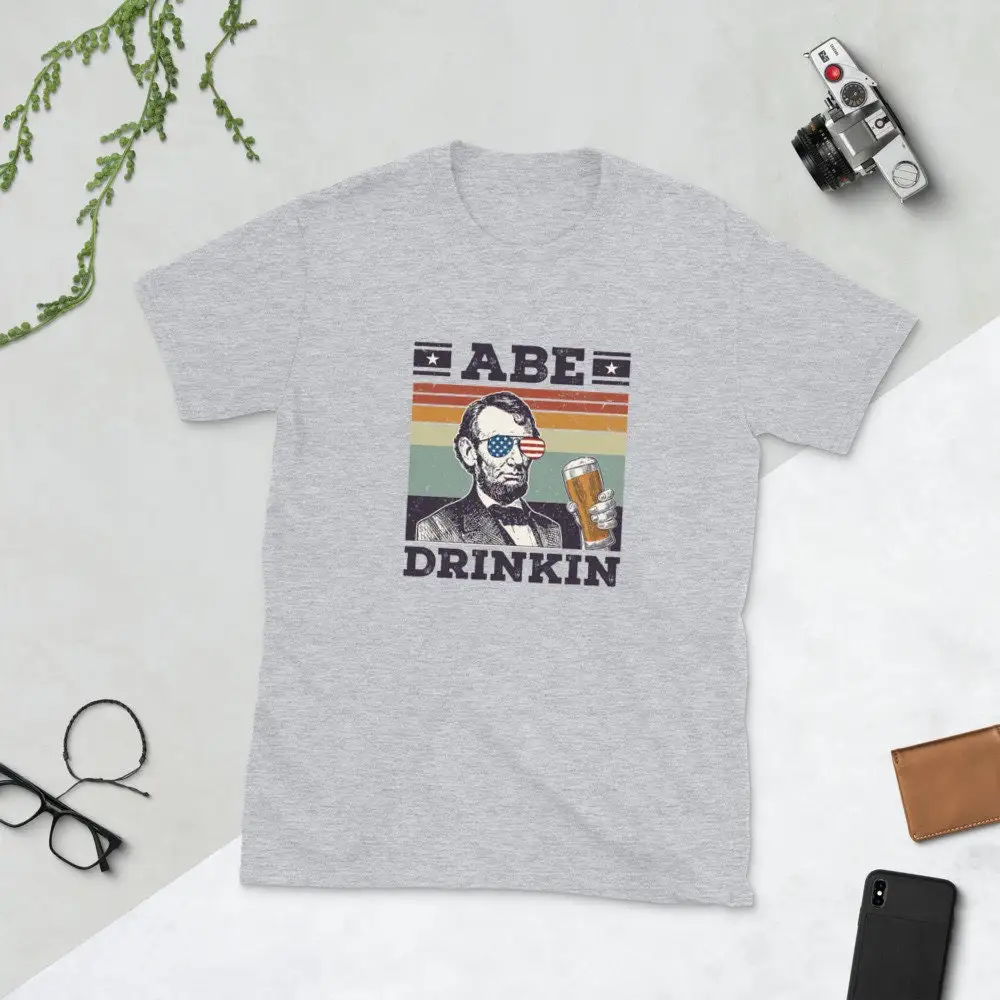 4Th Of July Abraham Beer Abe Drinkin T Shirt