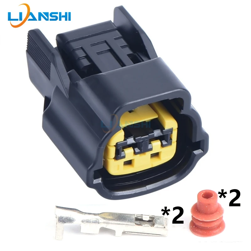 2Pin 35825-0211 Molex Style Sealed Female Connector Kit w/Terminals For Hyundai Kia Horn Wire Harness Replacement Set
