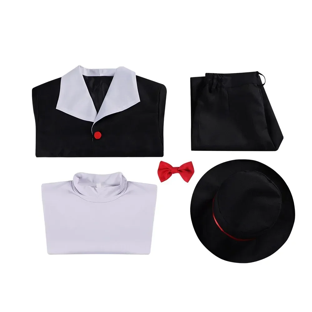 Anime Hell Inn Husk Cosplay Costume Coat Lining Pants Bow Tie Hat Full Set Le Démon Husk Role Play Uniform Suit Halloween Party - view 6