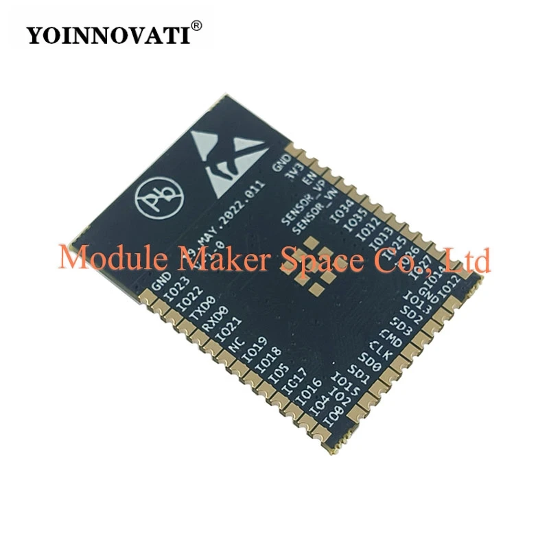 ESP32 Module with ESP-WROOM-32 Chip | WiFi BT Dual-Mode | Dual Core CPU | Compatible with ESP-32D/32E/32U/32S for IoT Smart Home