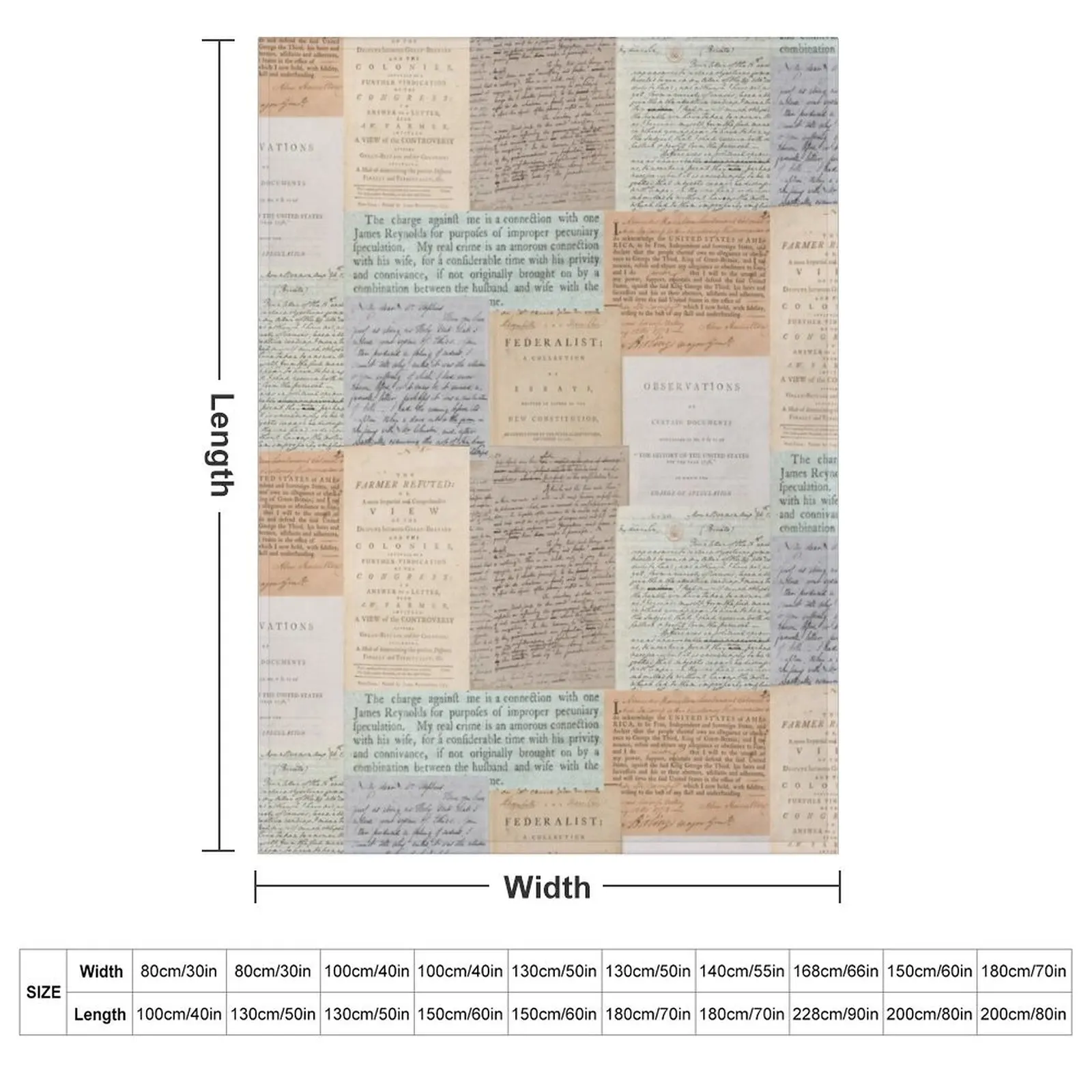 Alexander Hamilton Papers Collection Throw Blanket Luxury Throw christmas decoration Tourist Personalized Gift Blankets