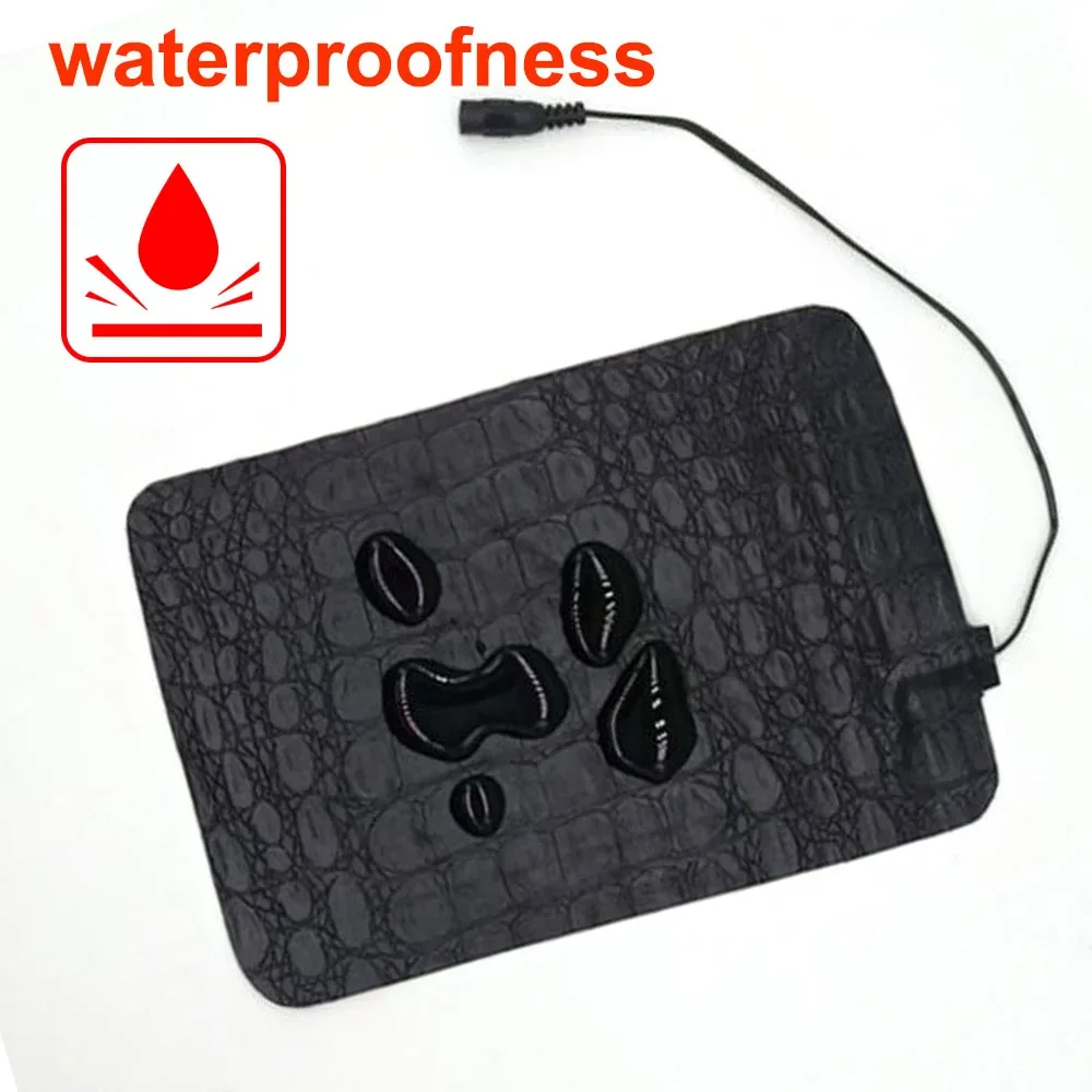 USB Pet Heating Pad Water Resistant Reptile Incubator Heating Pad Three Adjustable Temperatures Leather Winter Warm Waterproof