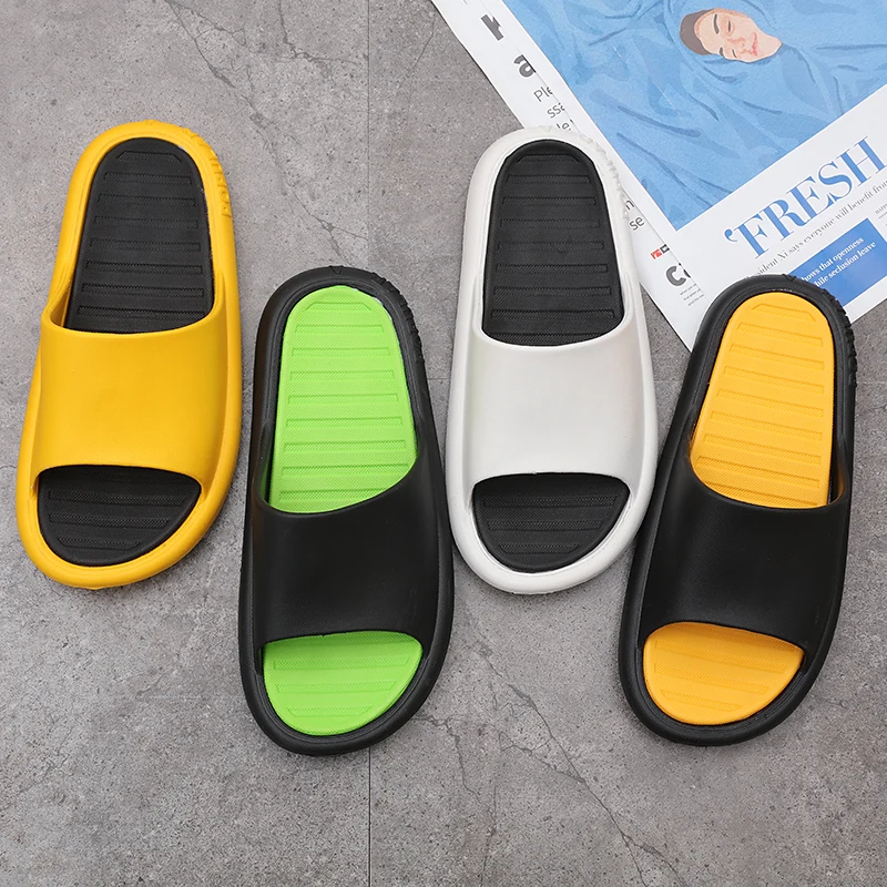 Slippers for Men Soft and Comfortable Thick Bottom Indoor and Outdoor Couple Women Home Shoes Shoes for Men Wear-resistant