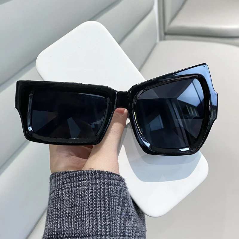 New Vintage Man Square Sunglasses Women Rectangular Funny Sun Glasses Outdoor Street Photography Eyewear UV400 Gafas De Sol image 6