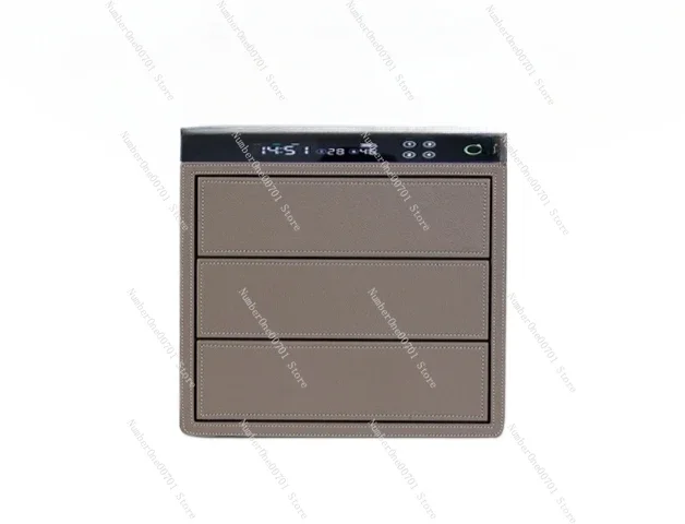 Leather fingerprint jewelry safe password household small three-layer jewelry box storage drawer type