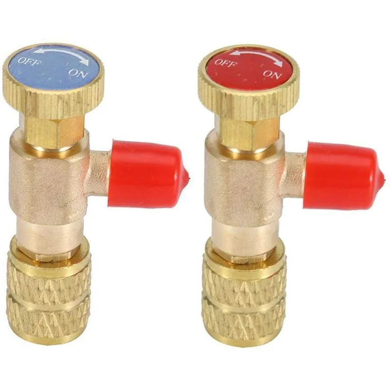 

2 PCS Copper Safety Valve R22 R410 Copper Plus Liquid Safety Valve Refrigeration Accessories Filling Valve