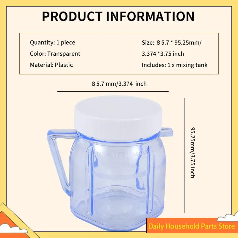 لقطع غيار خلاط أوستر، 4937 ملحق جرة خلاط أوسترايزر صغير، كوب برطمانات بلاستيكية صغيرة مع أغطية ساخنة!