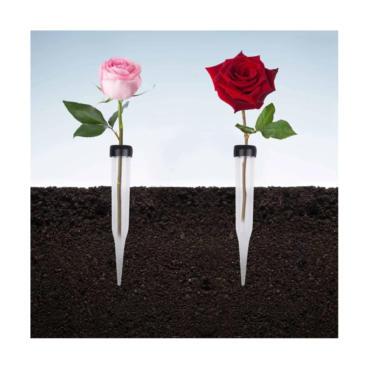 Lot de 100 tubes à fleurs réutilisables en plastique, tubes à eau transparents pour fleurs