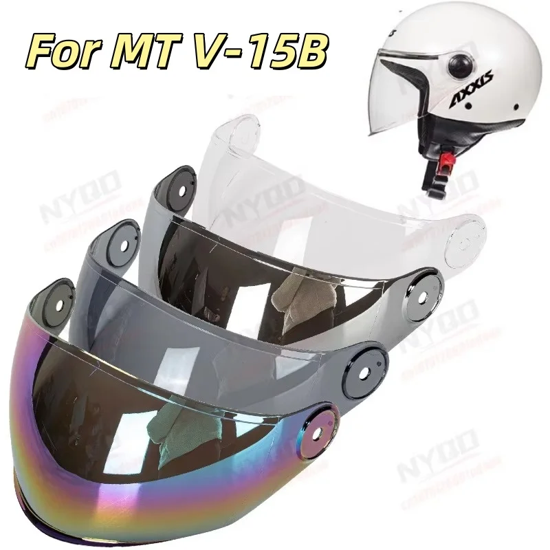 AXXIS MT-V-15B Square Helmet Lens Color Visors for Half Helmet Windshield Accessories