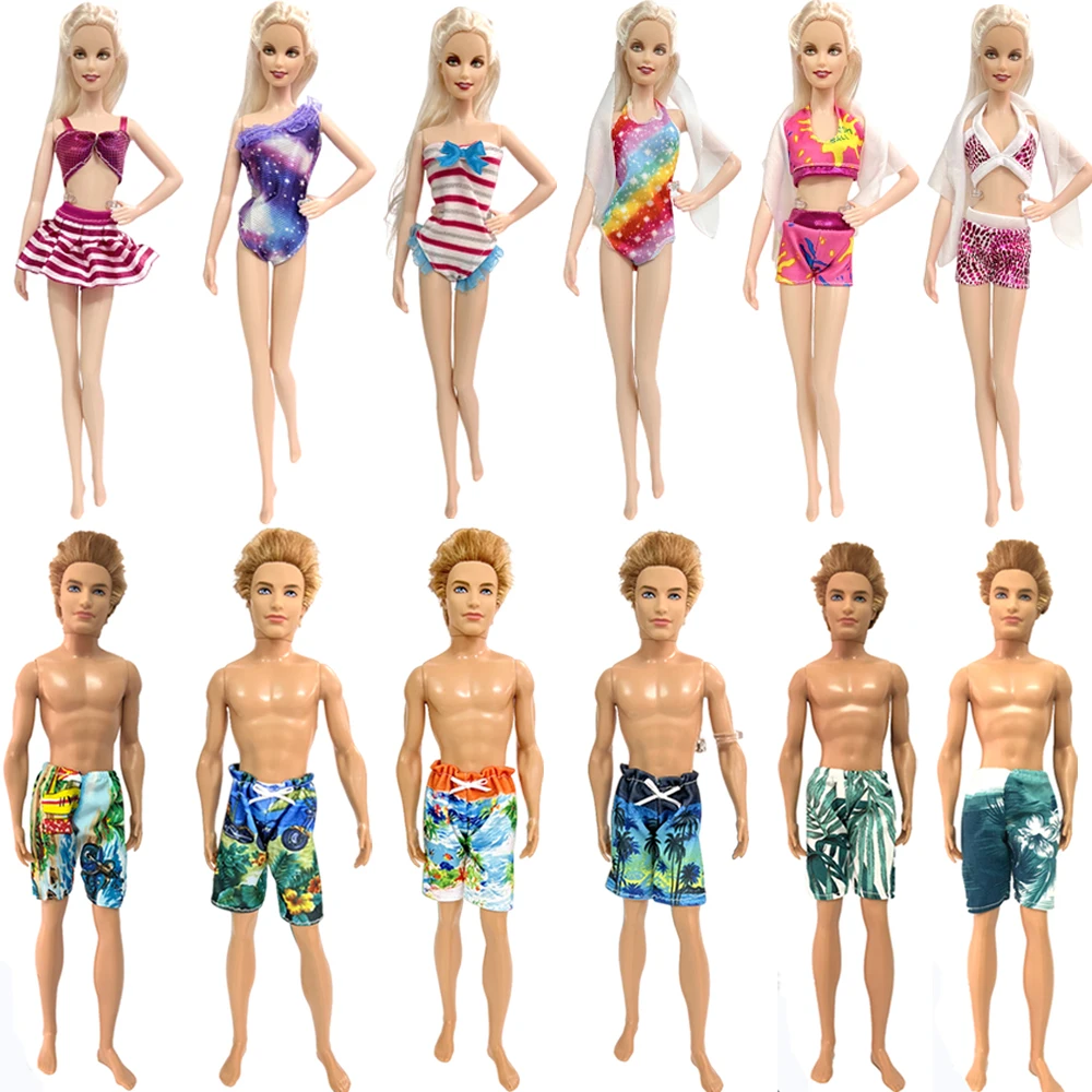 Fashion Pants Daily Casual Shorts For Ken Doll Clothes Swimsuit Summer Swimming Clothes For Barbie Swimwear Dolls Accessories JJ